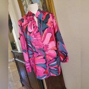 Beautiful Etcetera Pink & Teal Blouse!!💝💐💘